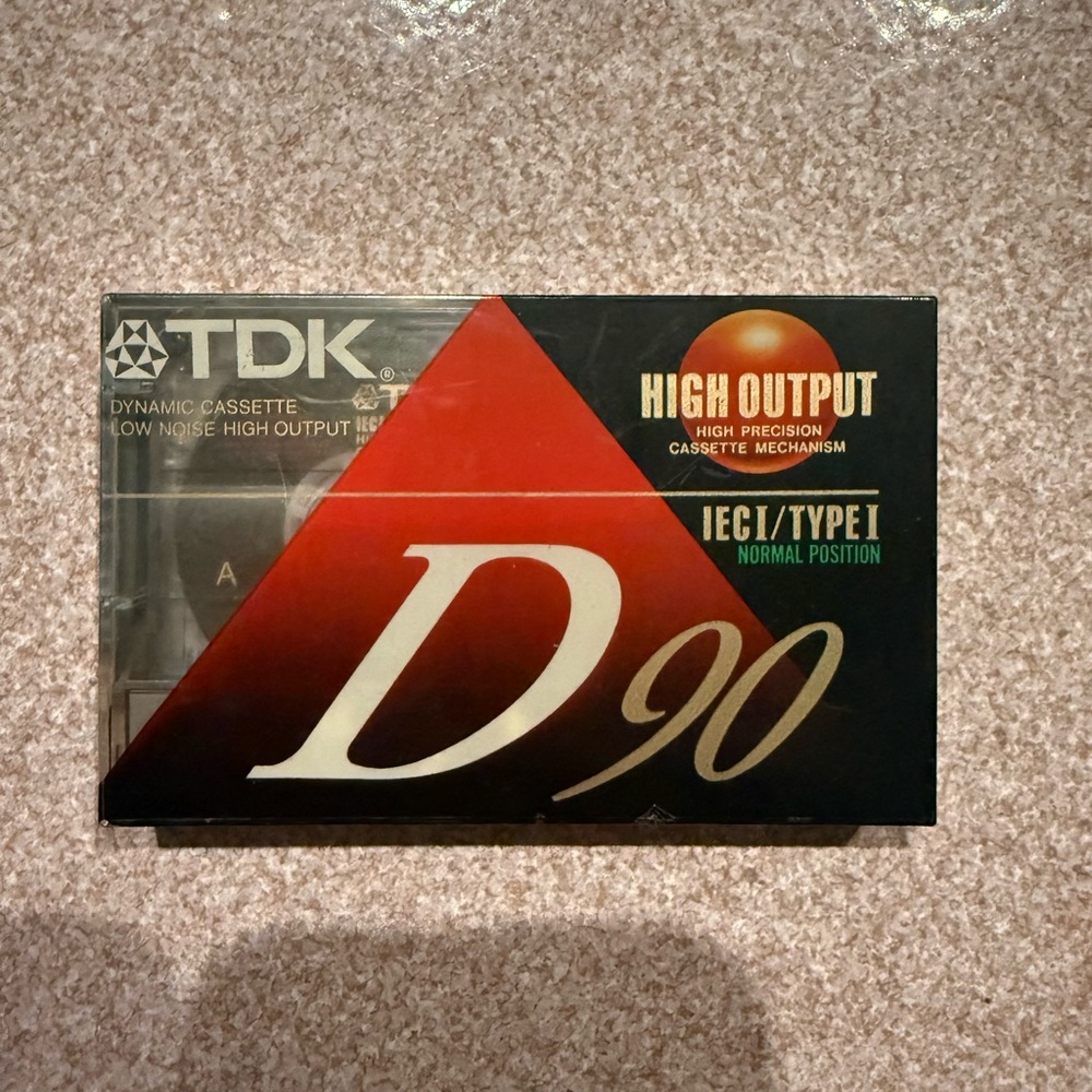 D90 Cassette Player - Red and Black